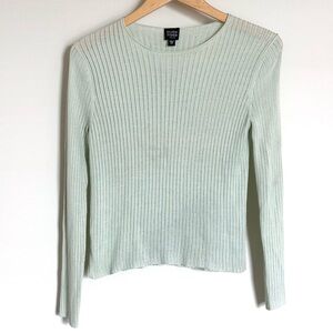 Eileen Fisher Mint Blue Green Silk Lightweight Sweater Petite Small
